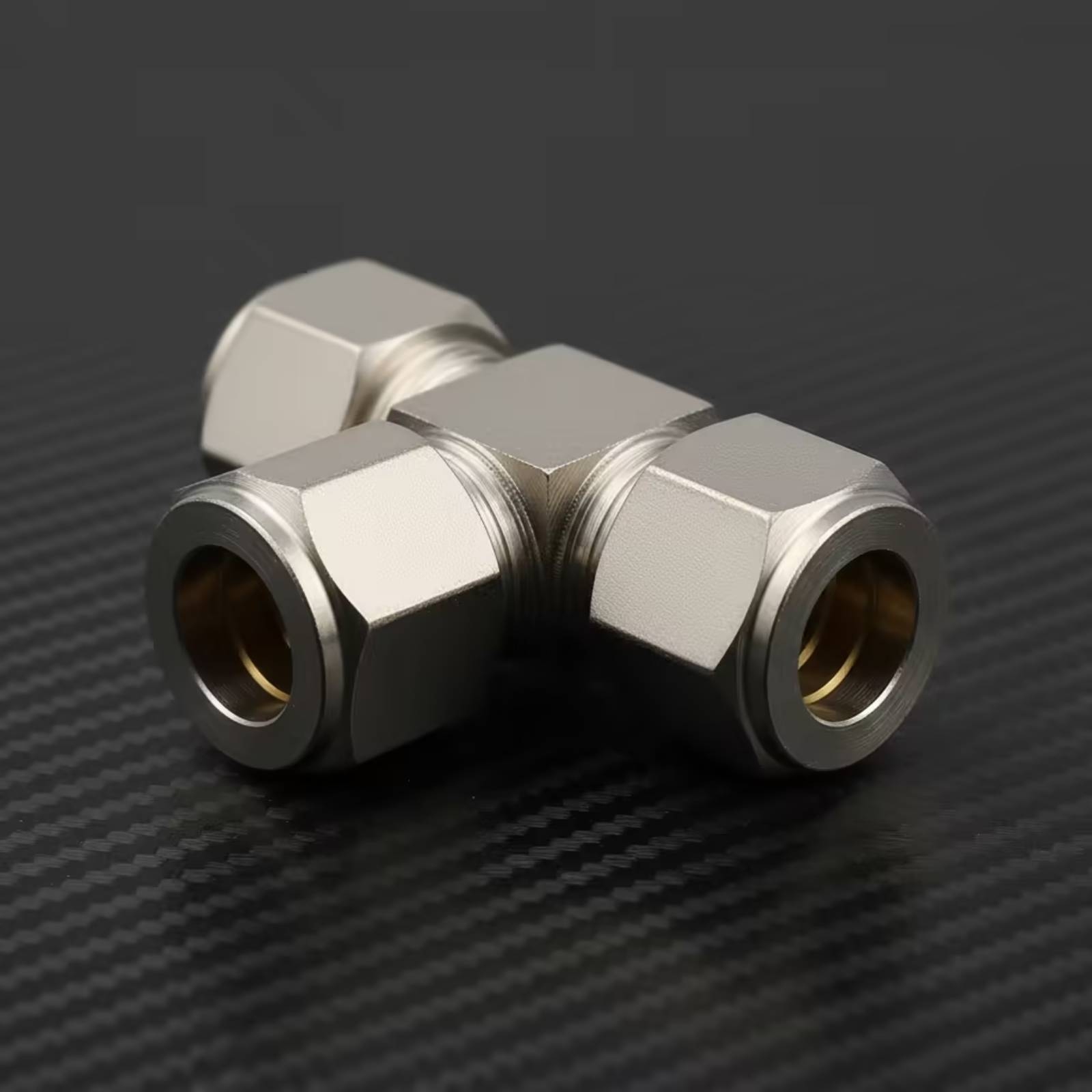 Compression Fitting Brass - Messing-T-Stück Kompressionsfitting Kompaktes T-Stück Kompressionsrohrfitting Dreiwege-Verbinder