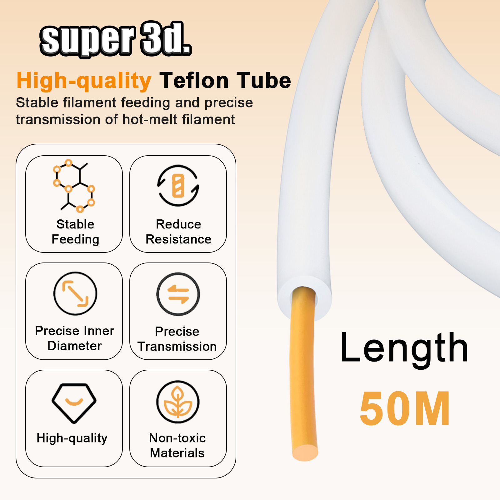 PTFE-Schlauch für 3D-Drucker,  – Ptfe Tape Thread Bewertung und Preis